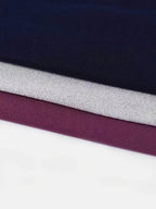 3-pack Women's German velvet sporty casual fashion set. The German velvet fabric retains heat and locks in warmth, suitable for outdoor sports and daily wear in autumn and winter. Soft and skin-friendly, comfortable and unrestrictive during exercise. - Purple + Navy Blue + Light Gray