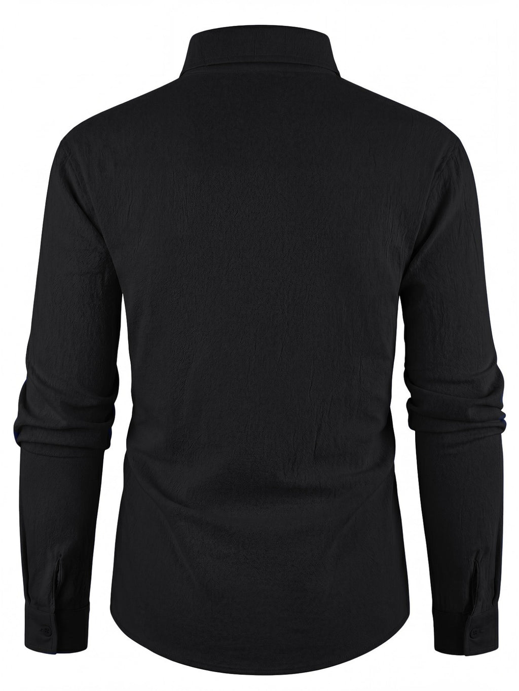Men's New Printed Linen Shirt, Relaxed Texture, Trendy and Versatile for Daily Commuting, Simple and Clean, American Light Luxury, Suitable for Various Occasions, Vintage, Casual, Easygoing, Relaxed, Artistic, and Understated Men's Shirt - Black
