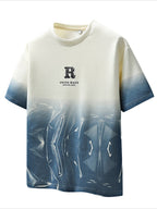 New Summer Men'S Trendy Loose Short Sleeve T-Shirt Casual Round Neck Half Sleeve Tee - Light Beige
