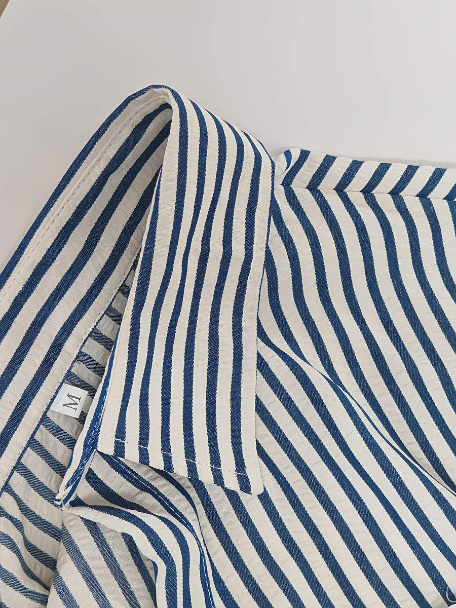 Spring/Autumn New Preppy Cool Fashion Niche Letter Print Long Sleeve Thin Relaxed Casual Shirt - Blue 02