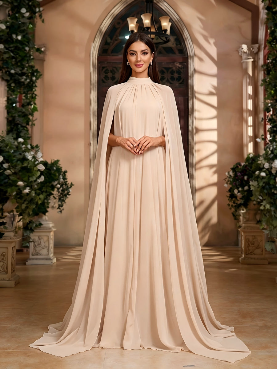 Elegant And Exquisite Evening Dress, Full Skirt Women'S Long Dress, Party Dress, New Women'S Dress, Hosting Performance Dress, Bridesmaid Dress, Casual Dress, Prom Dress, Summer Dress, Graduation Dress, Women'S Sexy Performance Dress - Apricot