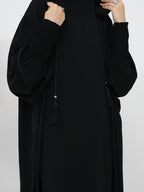 Plus Size - Plus Size - 1pc Prayer Jilbab Outfit for Muslim Women, Stylish And Elegant, Features a Solid Color, Ideal for Everyday Wear, Festivals, Gatherings, And Outdoor Events. Women'S Islamic - Black