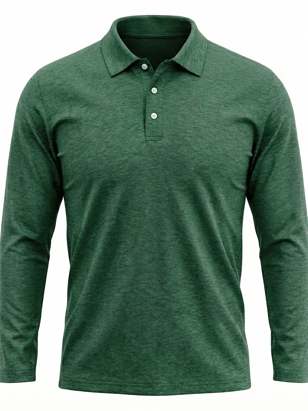 Spring/Autumn Men's Long-Sleeve T-Shirt, Men's Business Shirt, Open-Collar Lapel Color-Block Men's T-Shirt, Casual Party Wear, Suitable for Various Styling Combinations, Travel, Golf, Daily Wear, Suburban Outings, Family Trips, Parent-Teacher - Green