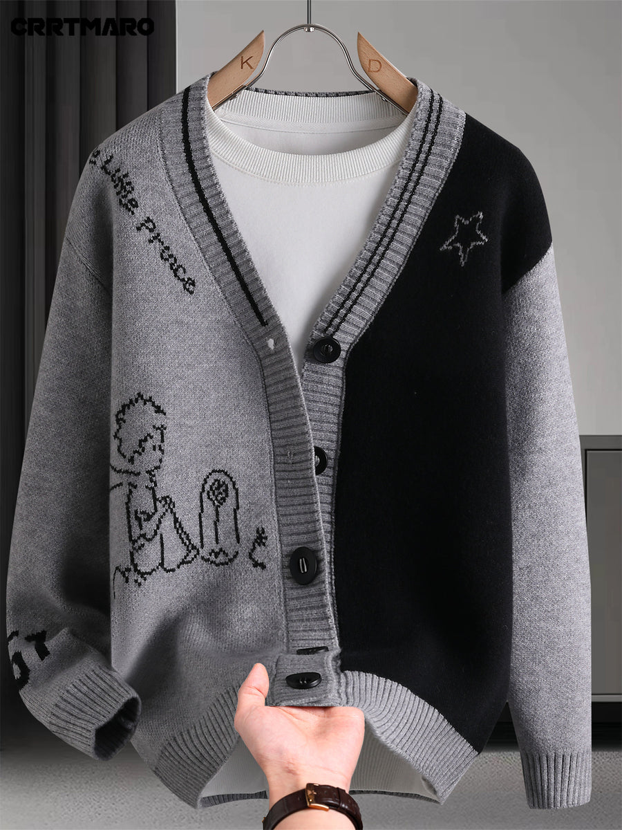 Men'S Pullover Sweater, Warm Long Sleeve Casual Top for Fall And Winter, Knit - Grey