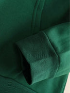 Men's Hoodie - Street Style Hoodie, Loose Fit for Daily and Formal Wear, Urban Style, Style Pattern Printed Design, Durable Material, Casual Top, Urban Lifestyle - Heavy Duty Hoodie for Winter Warmth with Velvet - Dark Green