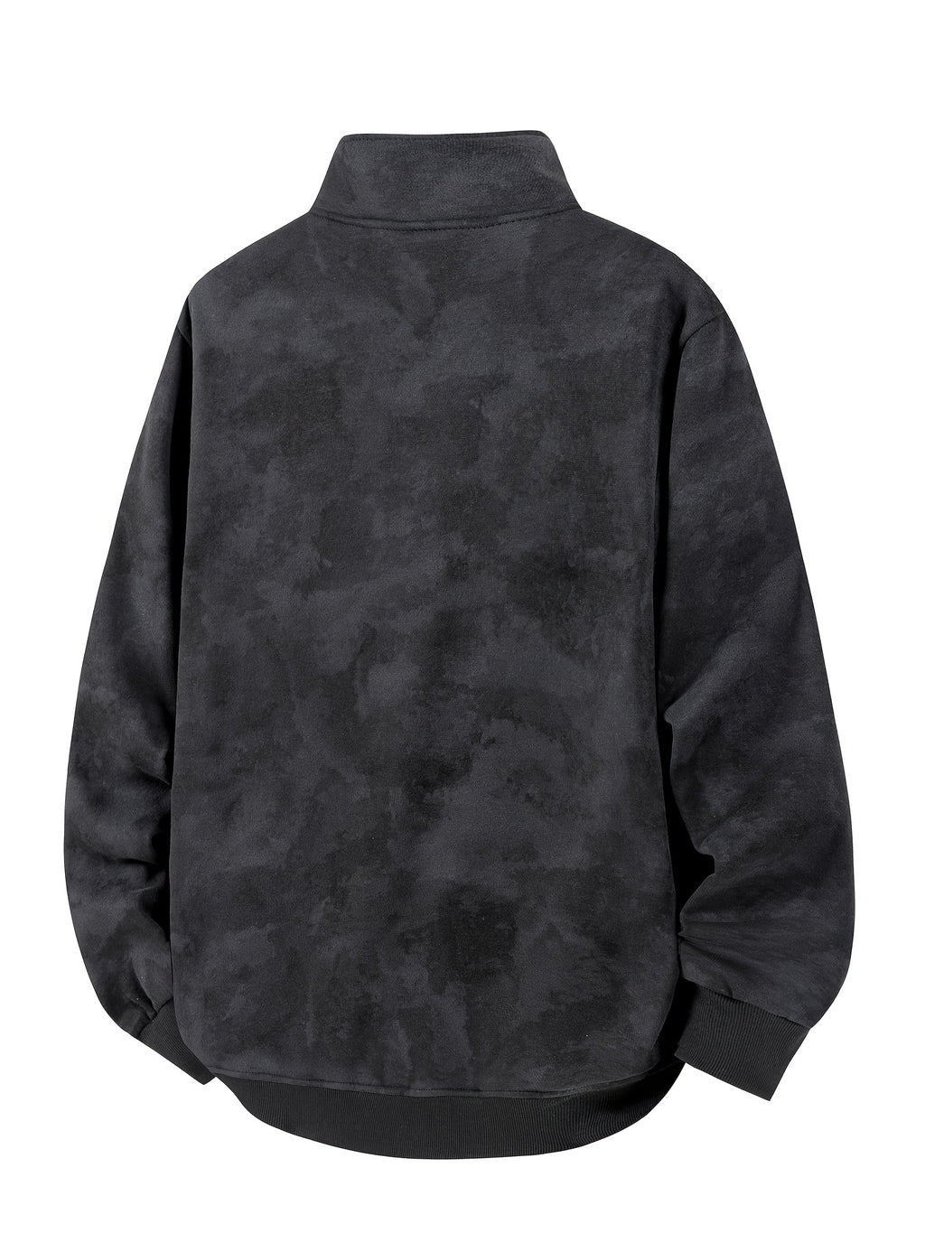 Men'S Colorblock Stand-Up Collar Sweatshirt - Soft And Warm Loose Jacket Style Pullover with Pocket Logo, Spring Autumn Casual Coat, Multi-Functional Casual Wear Apparel - Black