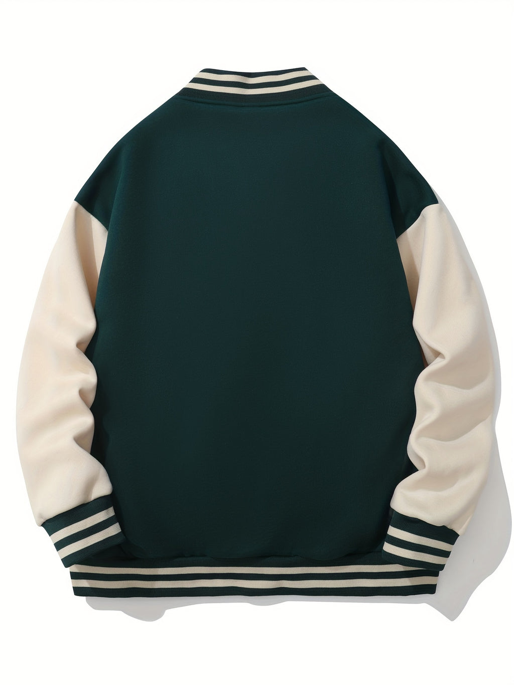 Women's Fashion Casual American Letter Vintage Street Style Sport  Jacket - Dark Green