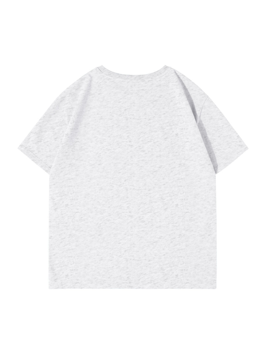 JEANSWEST Men's Summer 100% Cotton Sporty Casual Short-Sleeve T-Shirt, Loose Fit - Beige gray