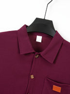 Men'S 3pcs Long Sleeve Shirt Set, Contrast Collar Faux Pocket Pullover Top, Casual Slim Fit Spring Autumn Daily Wear Shirt, Men'S Multi-Piece Outdoor Business Casual Attire - Mix color 5