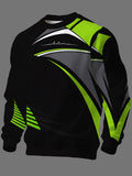 New Men's Long Sleeve Autumn/Winter Niche Print Crewneck Sweatshirt - Mixed colors