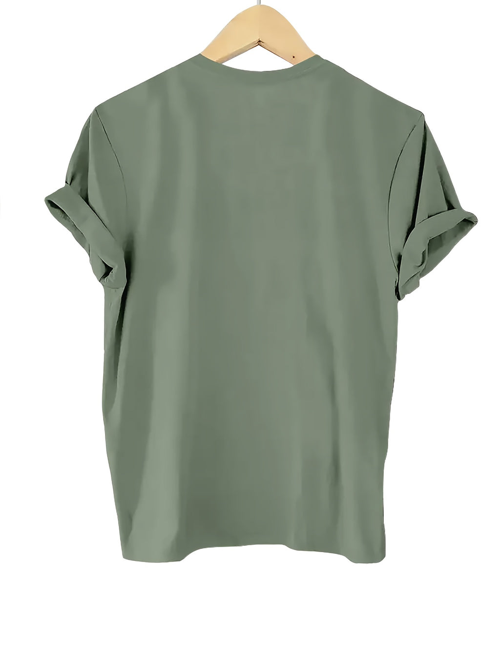 Spring/Summer Women's T-Shirt, Basic Short-Sleeve T-Shirt for Daily Wear - 1 - Gray Green