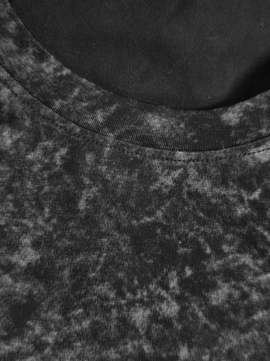 Versatile Basic 3pcs Set Distressed Long-Sleeve Men's Washed Crew Neck Daily Commute Casual Long-Sleeve Top - Black+khaki+green