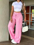 ZD260420008 Women's Fashion Streetwear Cool Casual Pants - Pink