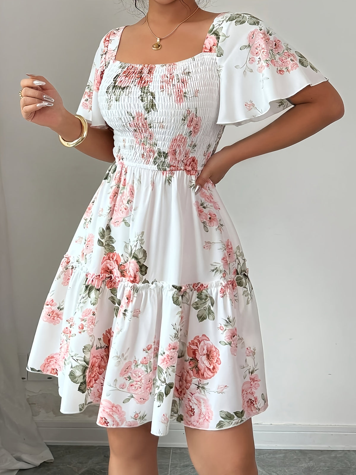 Fashionable Elegant Dress Short Skirt 2041 - Multicolor