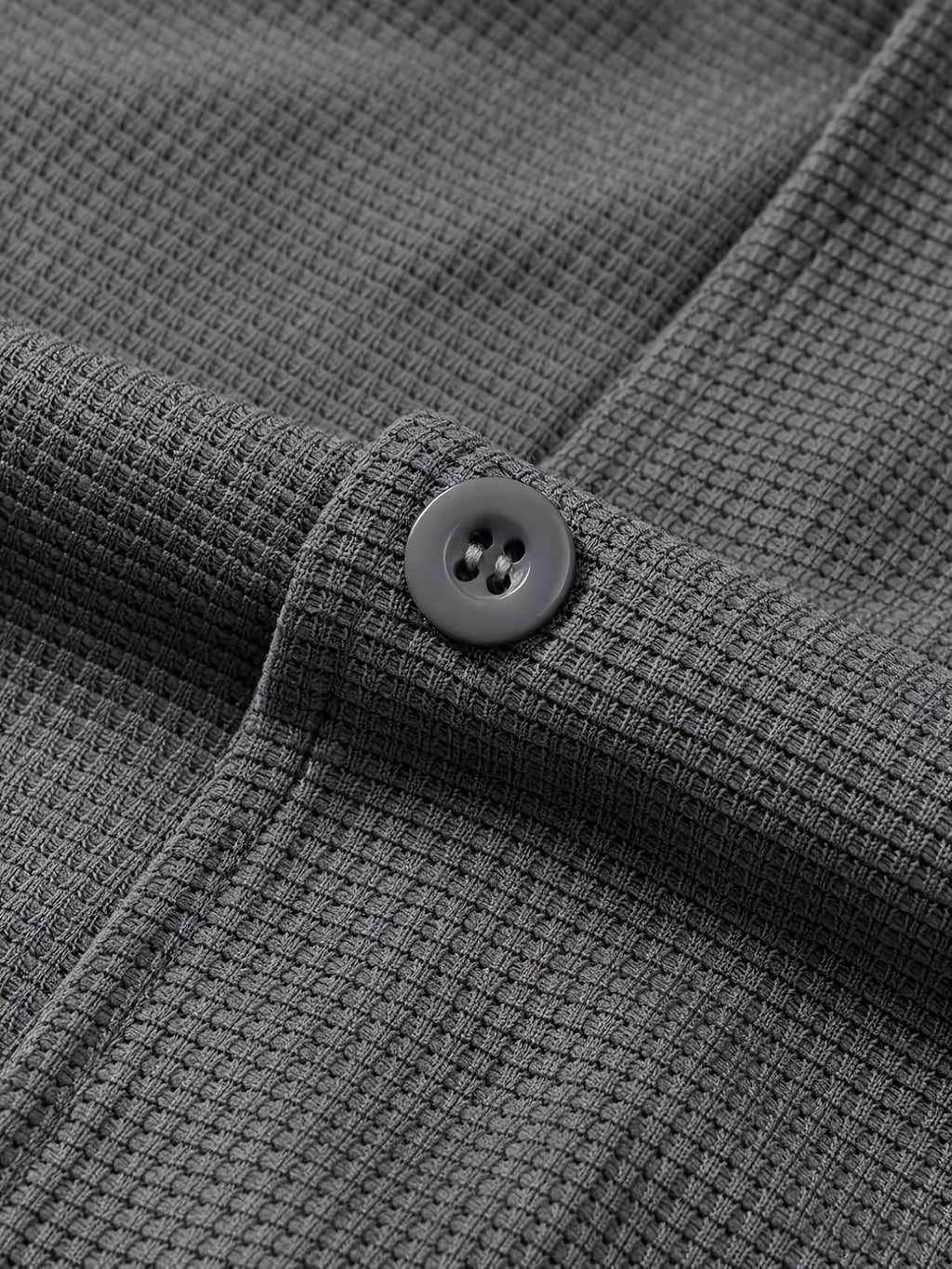 Men'S Spring Autumn New Waffle Check Blazer Collar Cardigan Single Button Double Pocket Business Casual All-Match Long Sleeve Jacket, Knit Soft Comfortable Fashion Solid Color Outerwear Suitable for Daily Outings, Dates, Holidays, And Travel - Gray (upgrade)