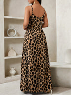 Summer Solid Color Spaghetti Strap Maxi Dress, Casual Off-Shoulder Elegant Casual Attire - Multicolor