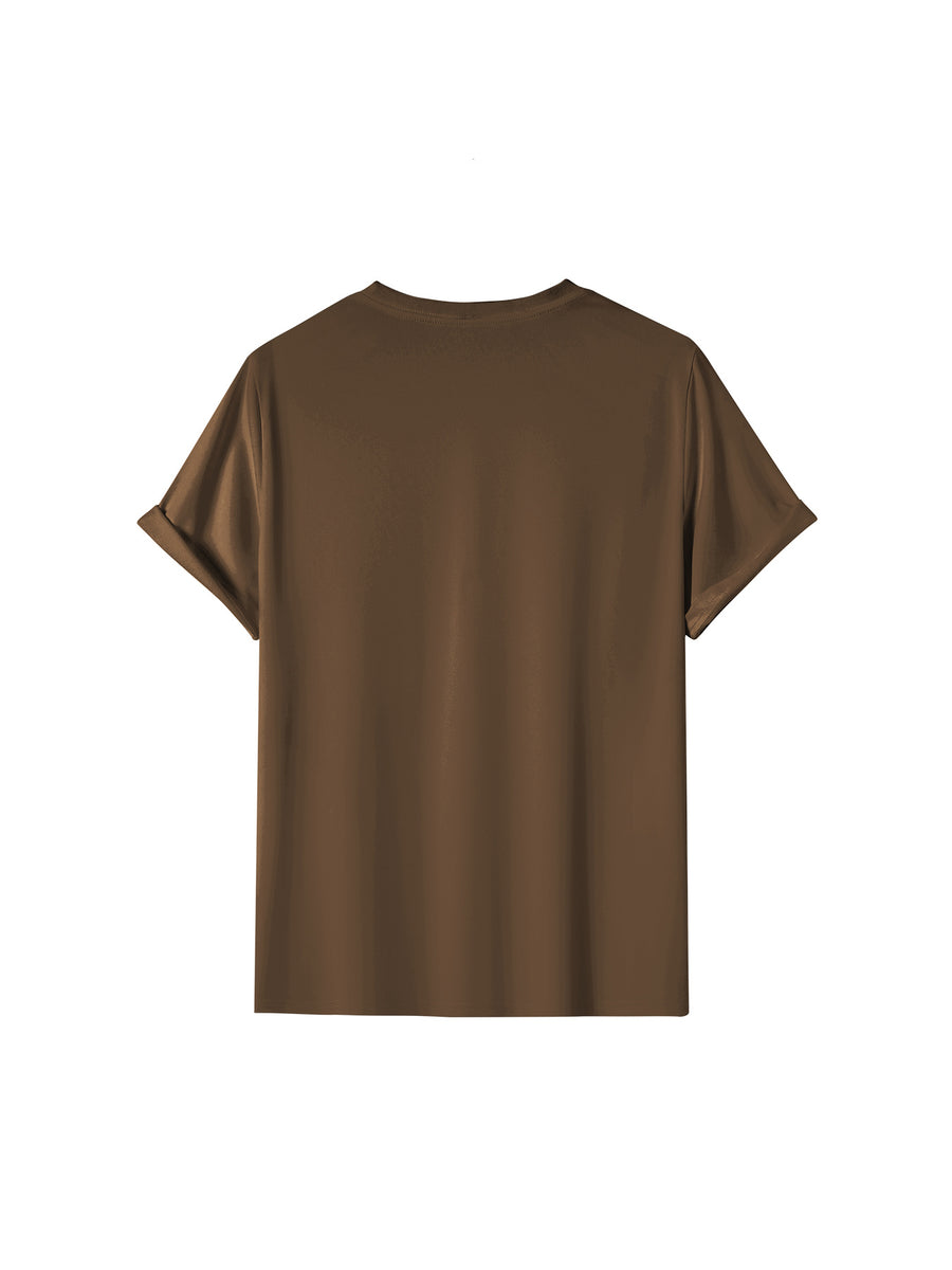 Chicago Speed 93 Fearless Men'S Round Neck T-Shirt -- Lifestyle And Performance Inspired - Light Brown-1