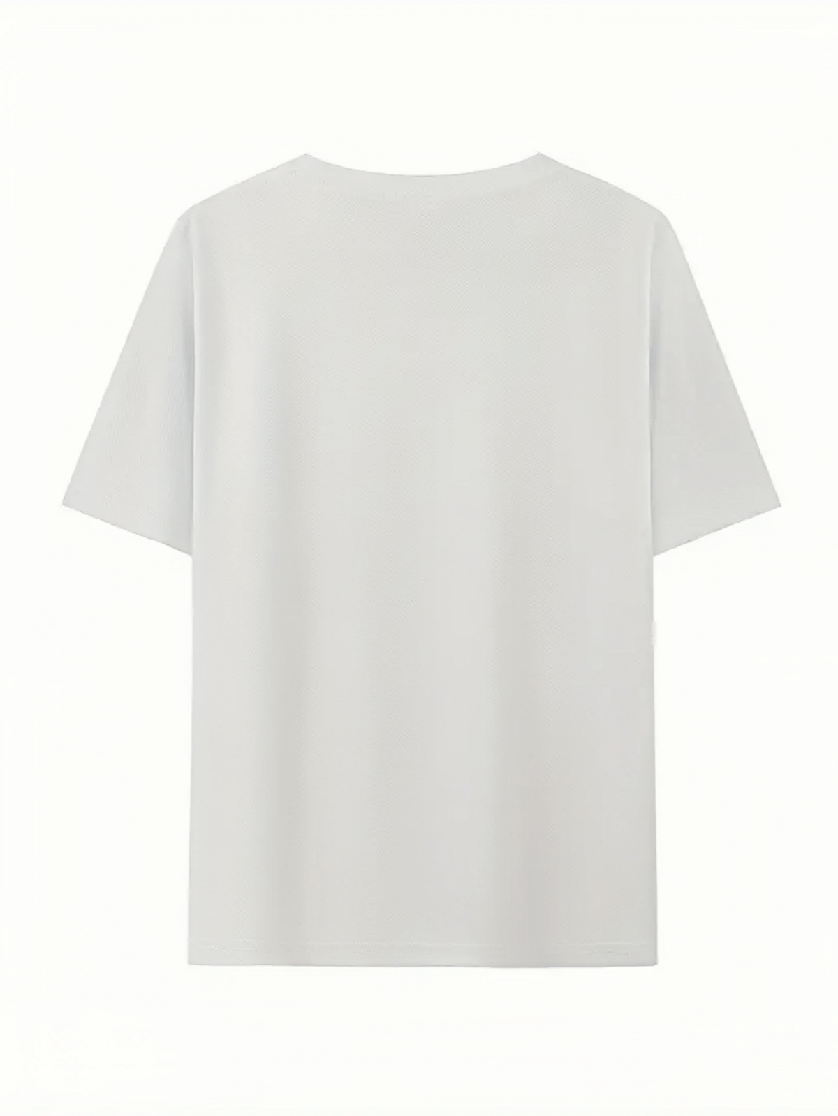 Men'S Summer Trendy Casual T-Shirt, Featuring Creative Print Designs, Easy And Comfortable, Solid Color Short-Sleeve T-Shirt, Perfect for a Cool And Comfortable Summer, Made from Breathable Fabric - White