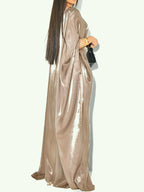 Middle Eastern Elegant Shimmer One Size Robe 8336-8 - Apricot