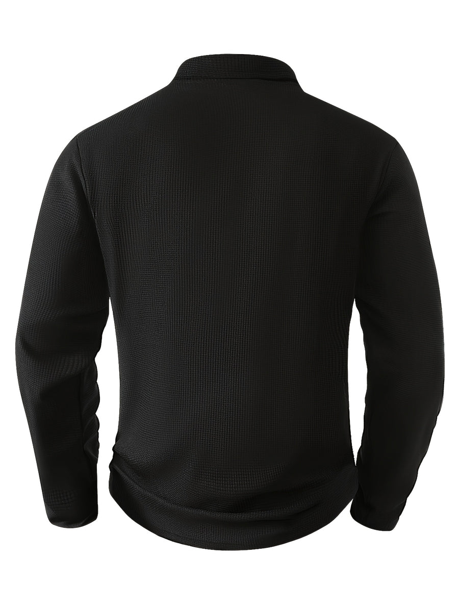 Men's Color-Block Hoodie, Casual Loose-Fit New Spring/Autumn Sweatshirt, Men's Sporty Outdoor Top Jacket - Black