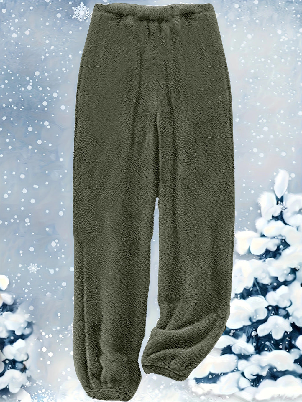 Fashion Women's Casual Autumn/Winter Hooded Long Sleeve Front Print Button Pants Set - Army Green