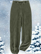 Fashion Women's Casual Autumn/Winter Hooded Long Sleeve Front Print Button Pants Set - Army Green