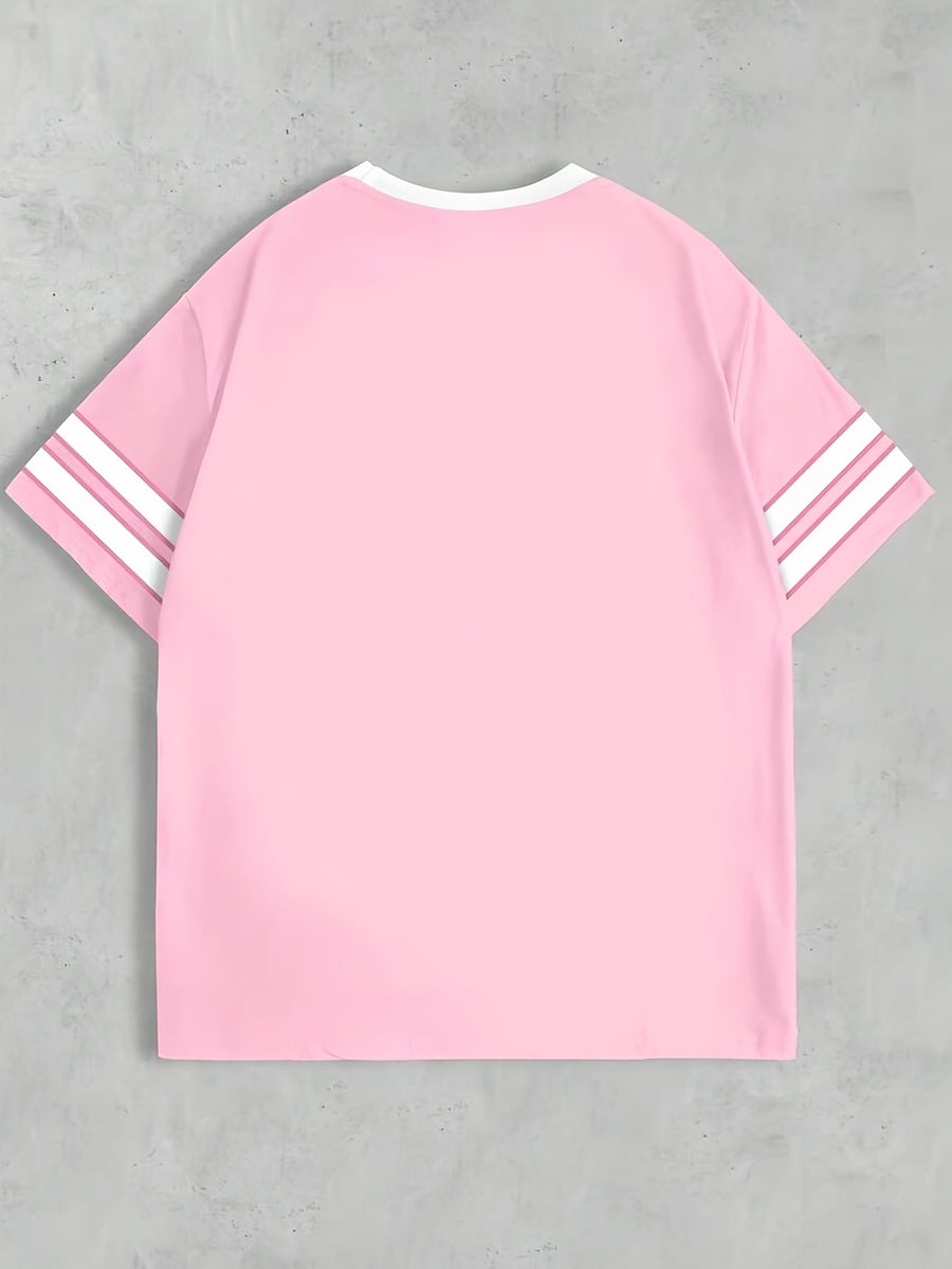 New Minimalist Versatile Women's T-shirt with Soccer Jersey Pattern, Suitable for Spring, Summer, and Autumn, Machine Washable - Mixed Color 2