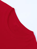 Sanrio Authorized Hello Kitty Print Women'S T-Shirt, Double Cherry Sweet Style for Spring And Summer, Machine Washable Without Deformation, Showcasing Refreshing Temperament - Red
