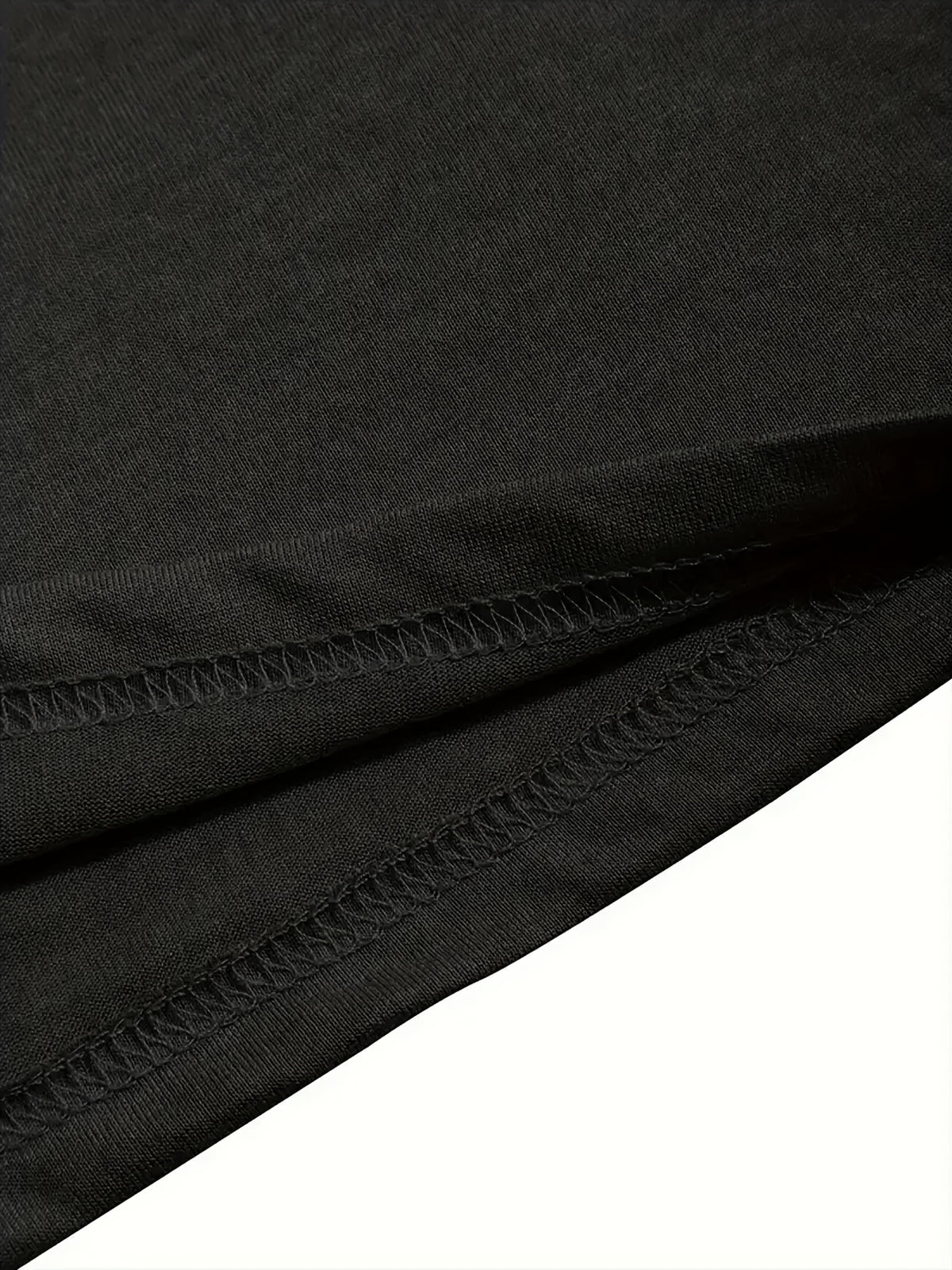 V-Neck Short-Sleeve T-Shirt with GK Letter & Striped Print - Casual Basic Top, Non- Opaque Shirt Suitable for Spring Summer Wardrobe, Machine Washable Casual Attire for Office, Layering & Transitional Outfits - Black