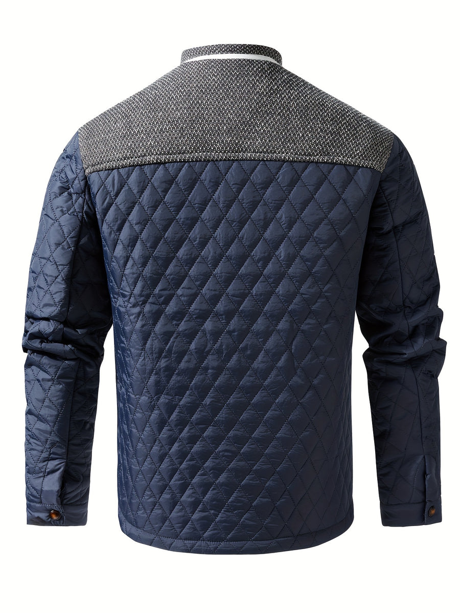 Men'S Winter Warmth Casual Jacket - Navy Color