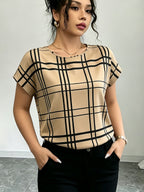 2026 Summer Women'S Elegant Casual Easy Fashion Printed Leisure Short-Sleeve Vacation Shirt Top - Mixed colors
