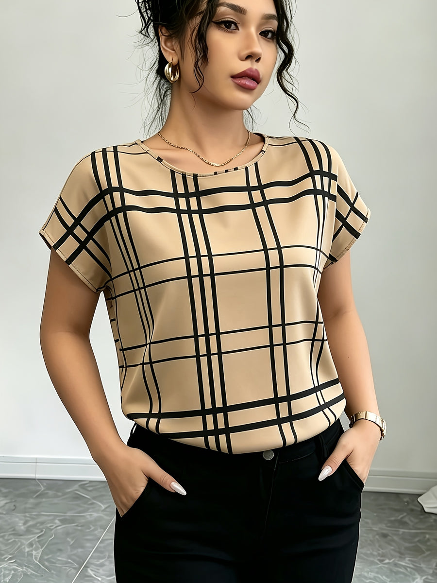 2026 Summer Women'S Elegant Casual Easy Fashion Printed Leisure Short-Sleeve Vacation Shirt Top - Mixed colors