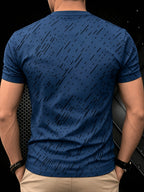 Black Twill Line Digital Printing T-Shirt, Minimalist Men'S Casual Short-Sleeved Shirt, Versatile Commuter Men'S Short-Sleeved T-Shirt, Cool And Breathable, Skin-Friendly And Comfortable, a Perfect Gift - Mixed Color E