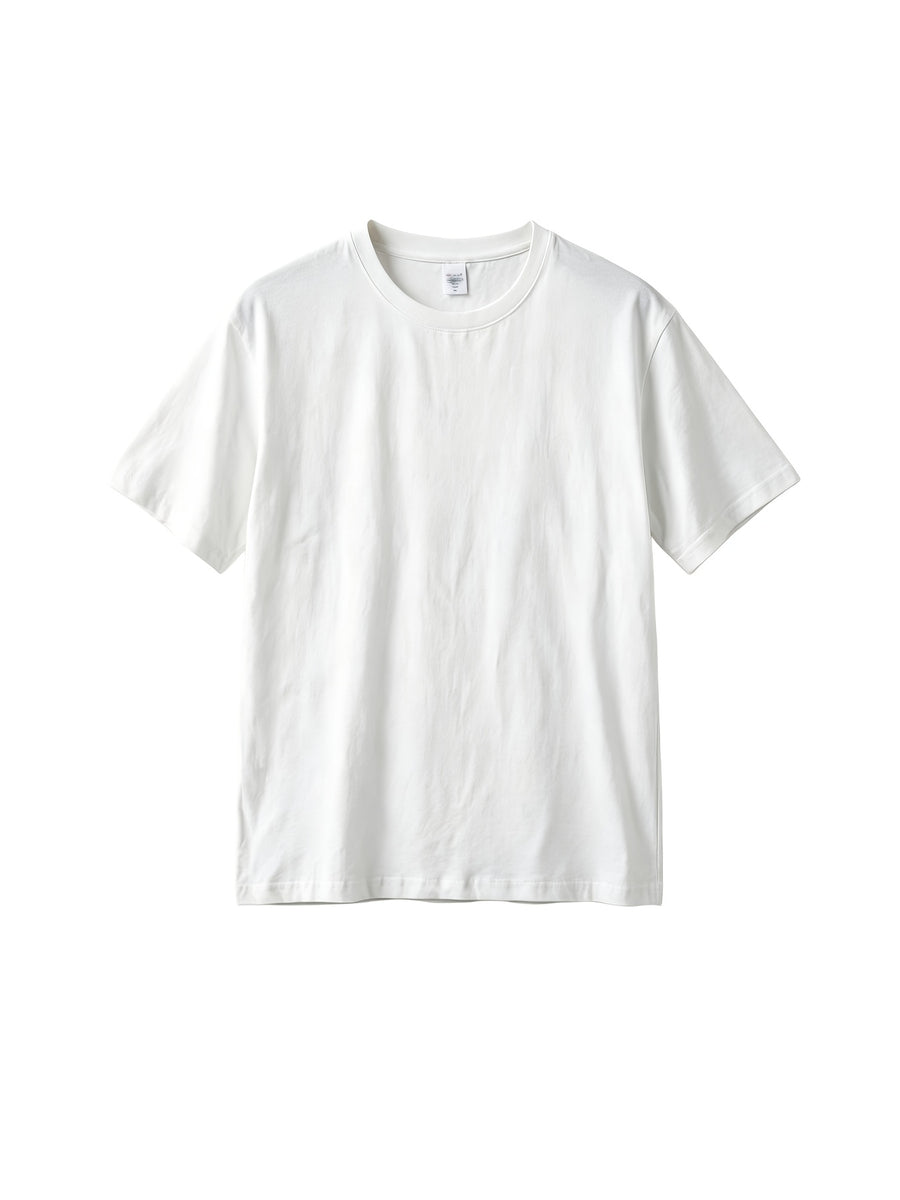3pcs Set, Men'S White Short Sleeve T-Shirt, Round Neck Solid Color No Pattern Basic Style, Soft And Breathable Sweat-Absorbing, Easy Casual Spring Summer Regular Fit, Suitable for Commuting, Home Wear, And Daily Outfits, Sweat-Resistant - White