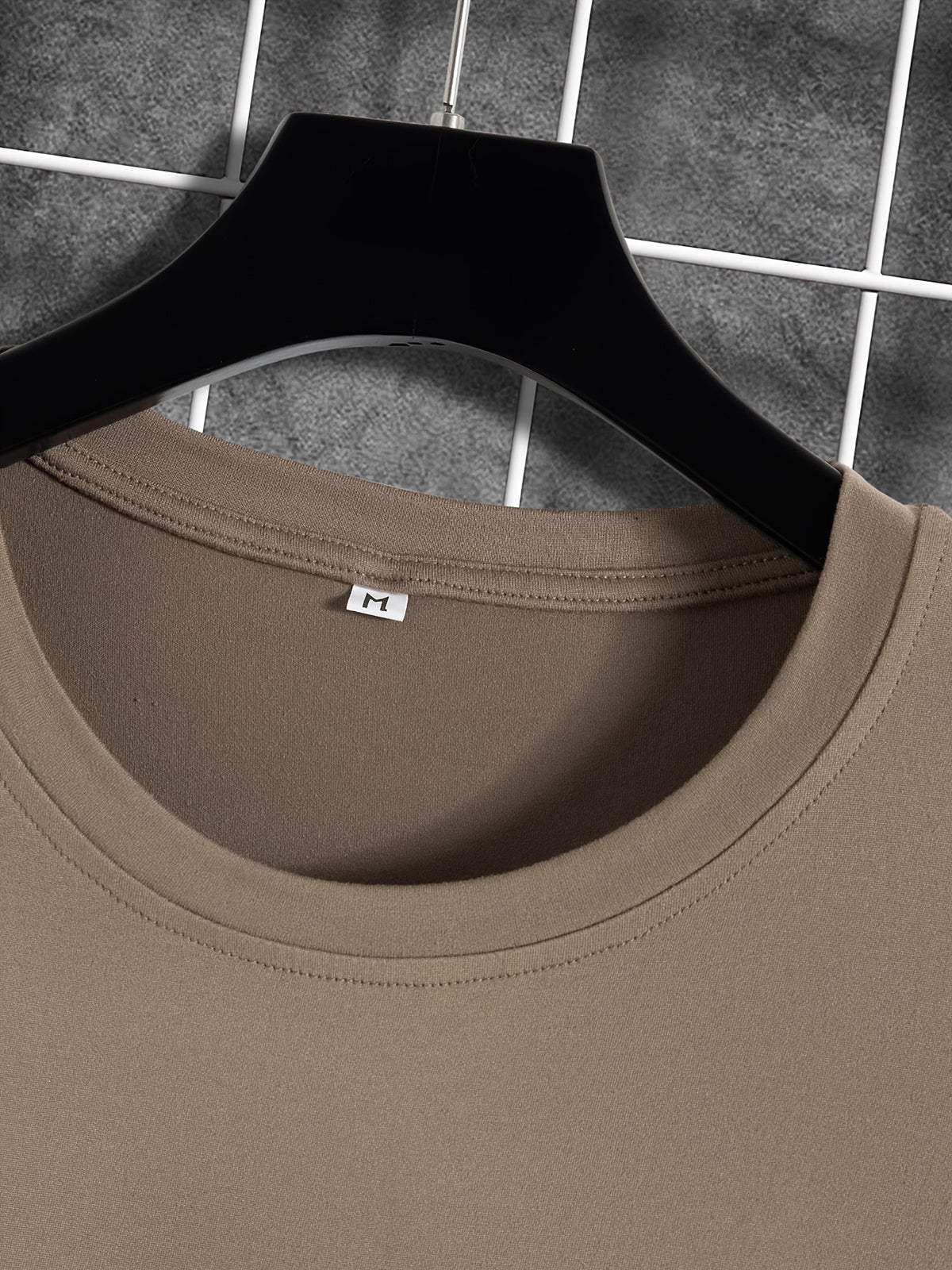 Men'S Casual Short-Sleeve T-Shirt with a Round Neck And Letter Print, Perfect for Summer Leisure And Sports - Coffee Color
