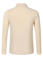 2pcs Set Men'S Autumn New Style Long Sleeve Shirt Suitable for Daily Wear - apricot + black