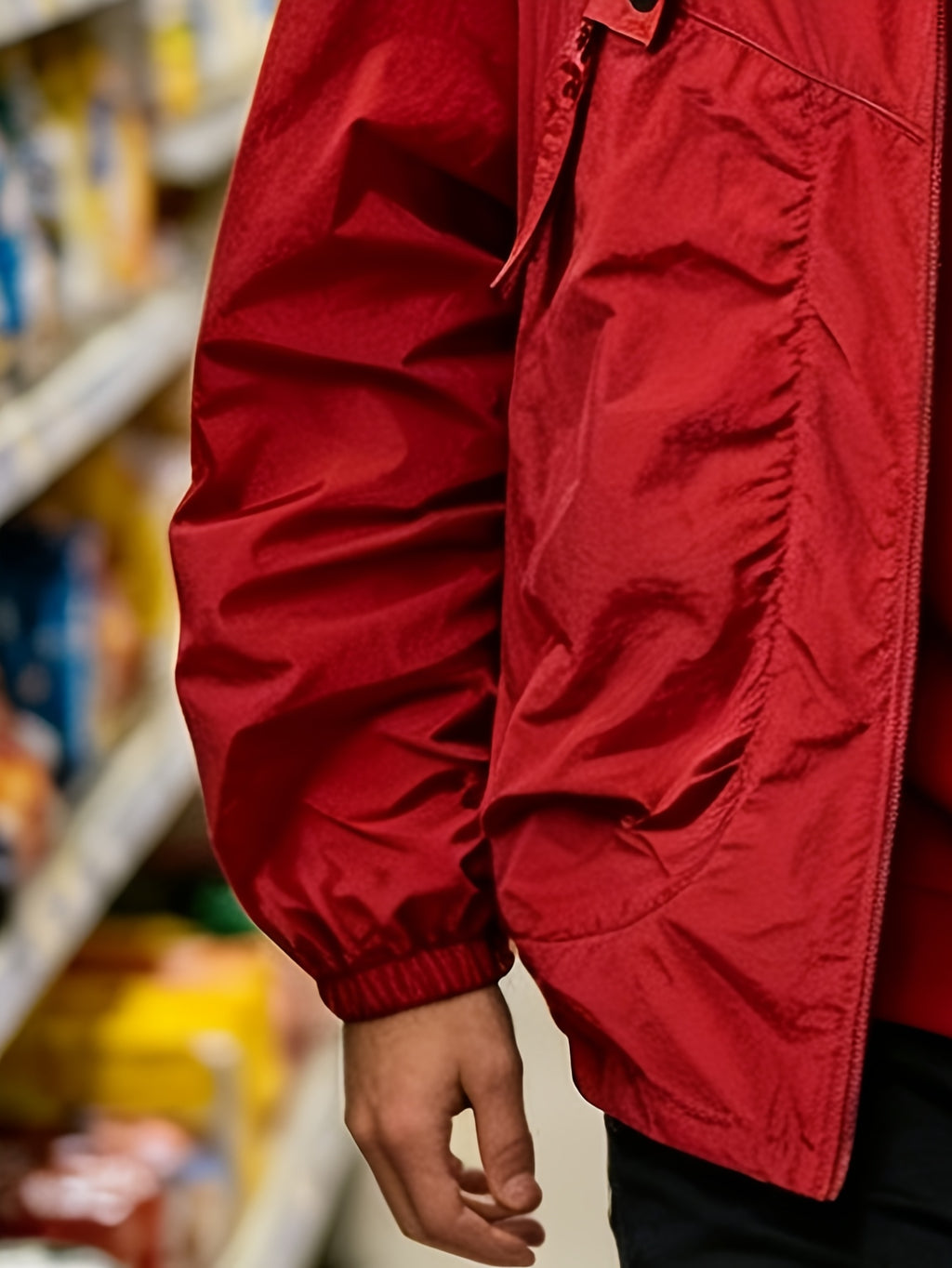Men'S Spring Autumn Hooded Solid Pocket Jacket Sunscreen Top, Suitable for Outdoor Running Sports Commuting - 2390-Red of the Vermilion Bird