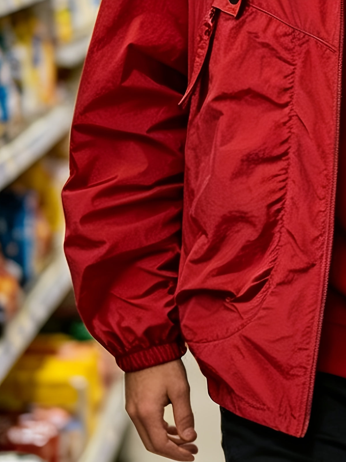 Men'S Spring Autumn Hooded Solid Pocket Jacket Sunscreen Top, Suitable for Outdoor Running Sports Commuting - 2390-Red of the Vermilion Bird