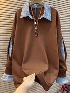 Women'S Fashion Casual sweatshirt - Coffee Color