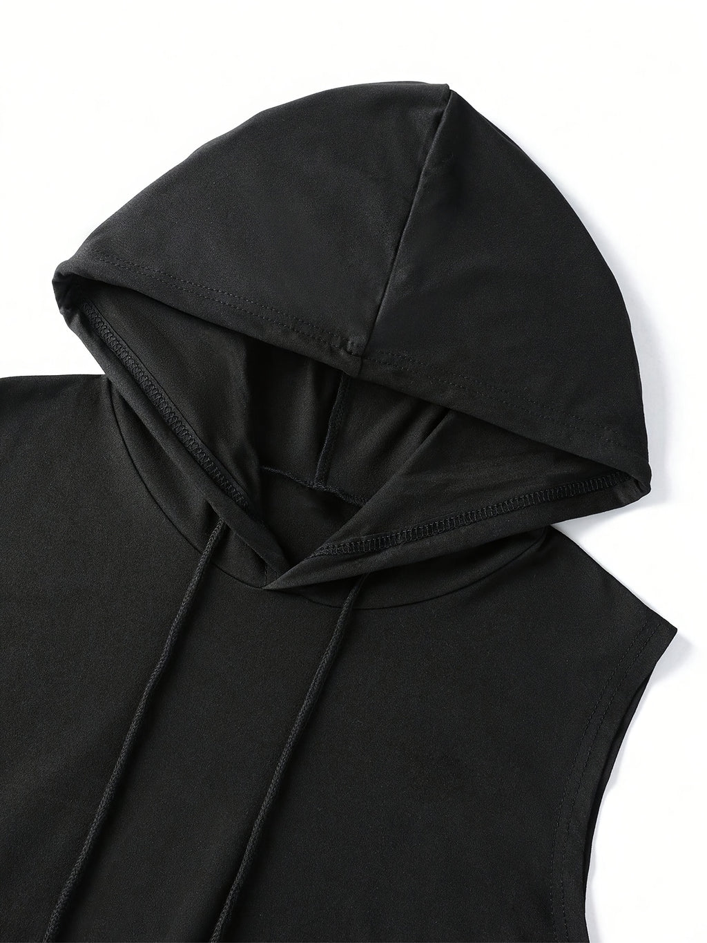 3pcs Men's Hooded Tank Tops, New Summer Style, Skin-Friendly and Breathable Fabric, Sleeveless Loose Fit for a Slimming Look, Versatile for Daily Fitness, Sports, and Streetwear, Essential for Men's Refreshing Summer Outfits - Black+Black+Black