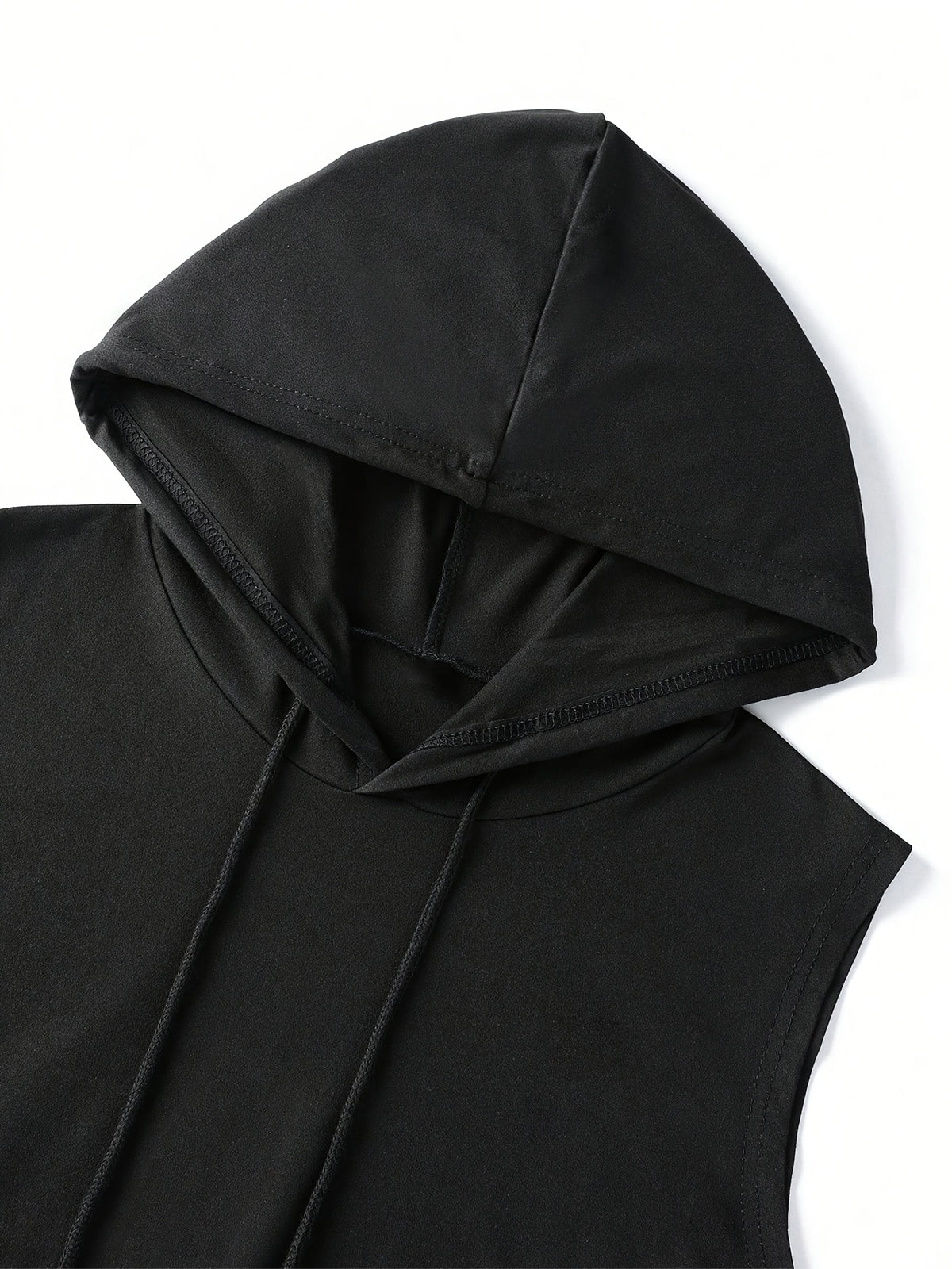 3pcs Men's Hooded Tank Tops, New Summer Style, Skin-Friendly and Breathable Fabric, Sleeveless Loose Fit for a Slimming Look, Versatile for Daily Fitness, Sports, and Streetwear, Essential for Men's Refreshing Summer Outfits - Black+Black+Black