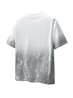 New Summer Men'S Trendy Loose Short Sleeve T-Shirt Casual Round Neck Half Sleeve Tee - White