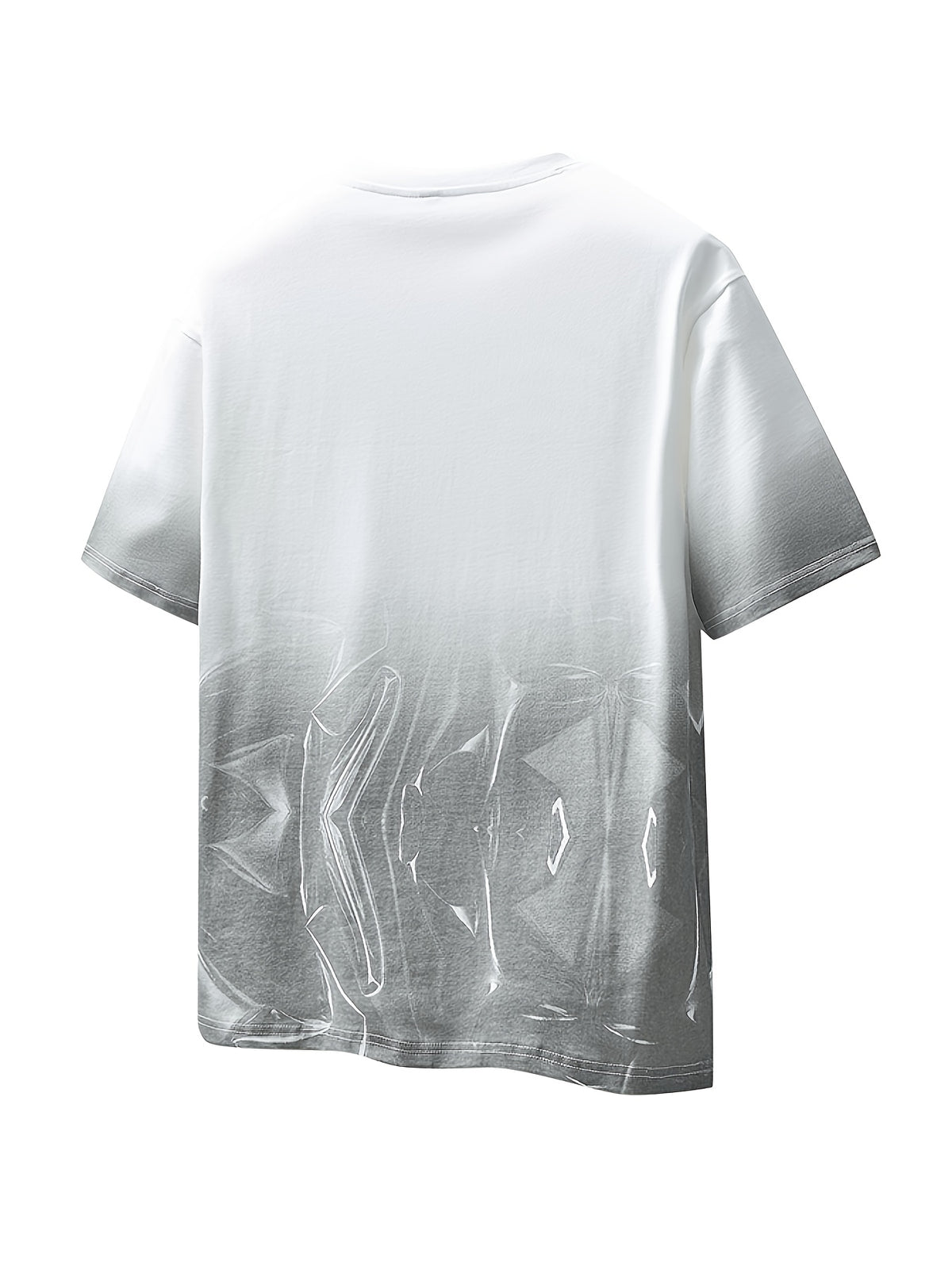 New Summer Men'S Trendy Loose Short Sleeve T-Shirt Casual Round Neck Half Sleeve Tee - White