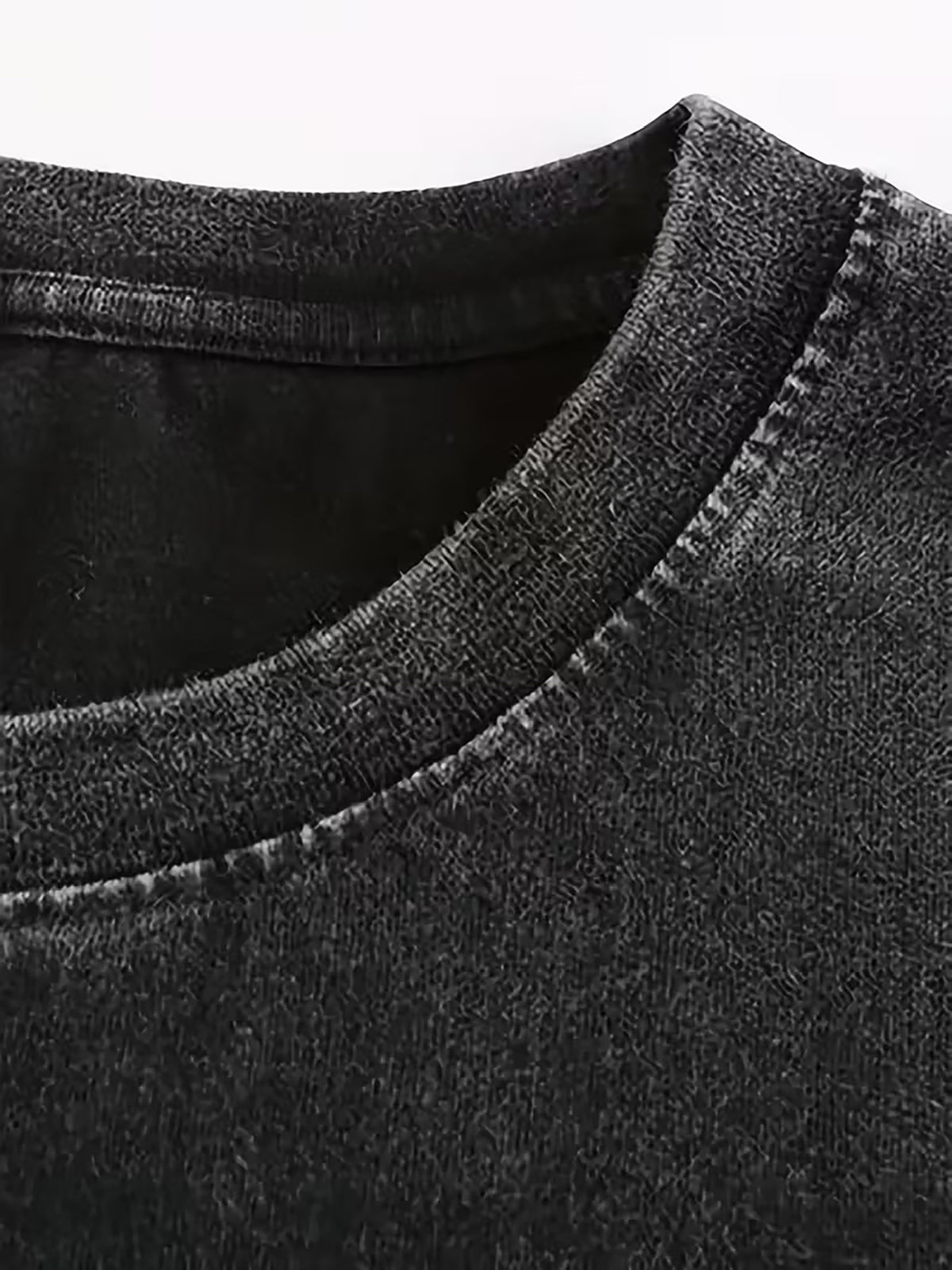 Vintage Dark Art Graffiti Print, Soft Comfortable Breathable Stretch Fit, Men'S Clothing Loose Knit Fabric, Short Sleeve Men'S Top, Washed Men'S Casual Round Neck T-Shirt, 100% Pre-Washed Durable Machine Washable - Black