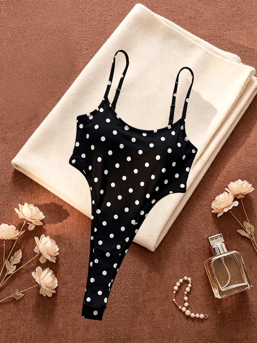 Women'S Fashion Bodycon Top, Adjustable Straps, Thin Strap Jumpsuit, Inner Wear Jumpsuit, Outer Wear, Stretchy Comfortable Breathable Fitted Women'S Clothing, Casual Outing, Date Party All-Match Outfit, Sleeveless Jumpsuit - Black And White