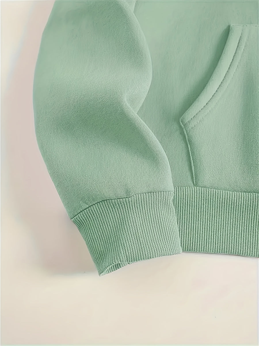 ETHIOPIA Lettering And Ethiopian Flag Pattern Autumn Winter Fashion Fleece Hooded Sweatshirt Women'S Printed Casual Elegant Women'S Clothing Cute Top - Green