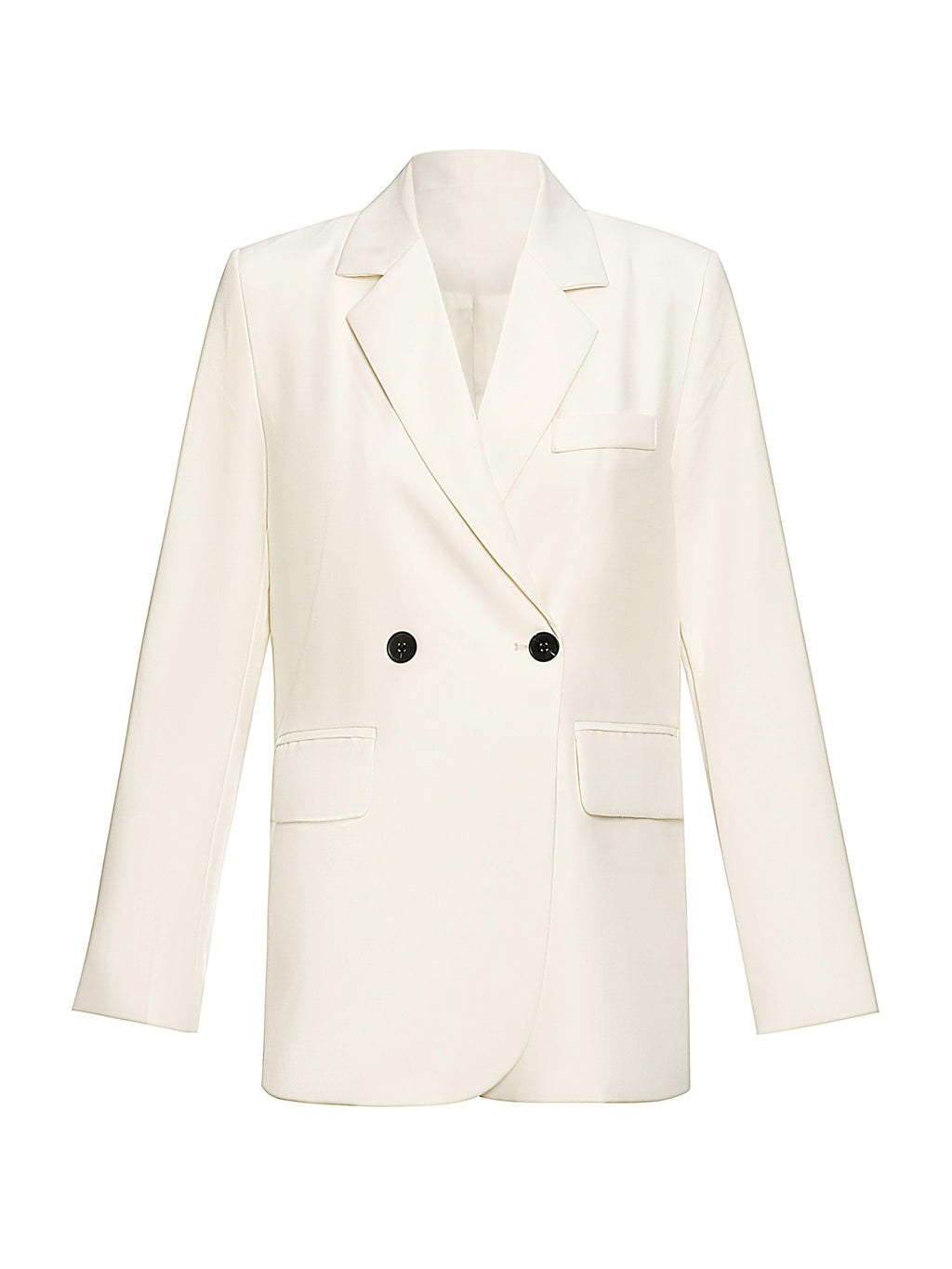 Women'S Solid Color Casual Fashion Trendy Back Buckle Lapel Commuter Suit Top Jacket - Apricot