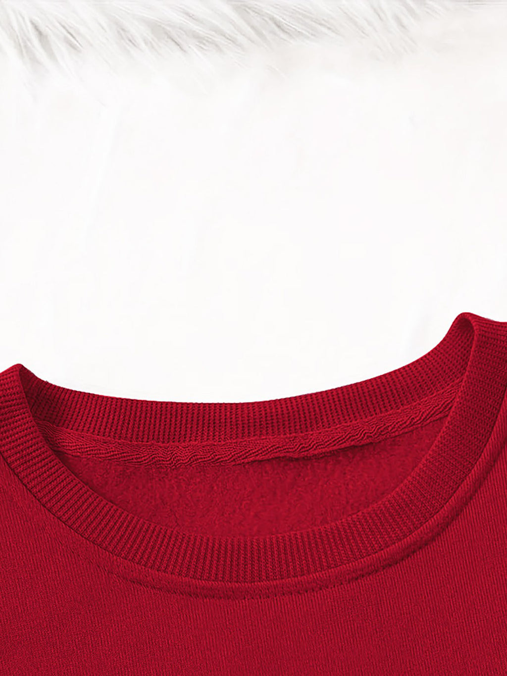 Women'S Casual Fleece-Lined Sweatshirt with a Round Neck And Matching Elastic Sports Pants Featuring a Leopard Print Design, Perfect for Autumn And Winter - Red