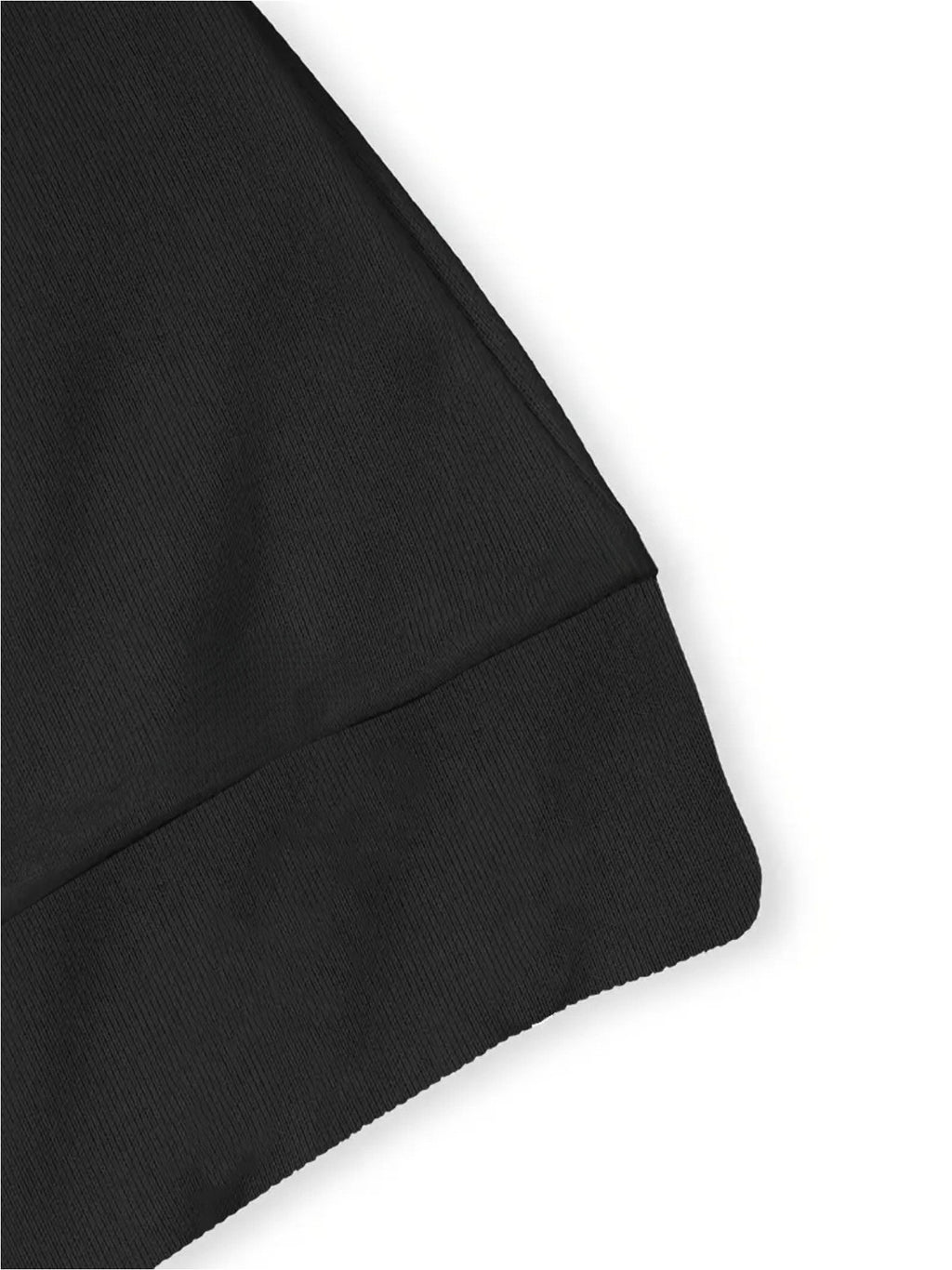 Fashionable And Elegant Long Hoodie with a Versatile Minimalist Print for Commuting - Black