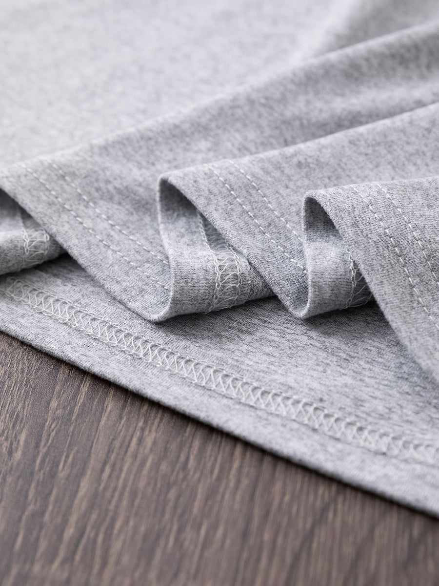 Graphic Print T-shirt, Short Sleeve Crew Neck Casual Top for Summer & Spring, Women's Clothing - Light Grey